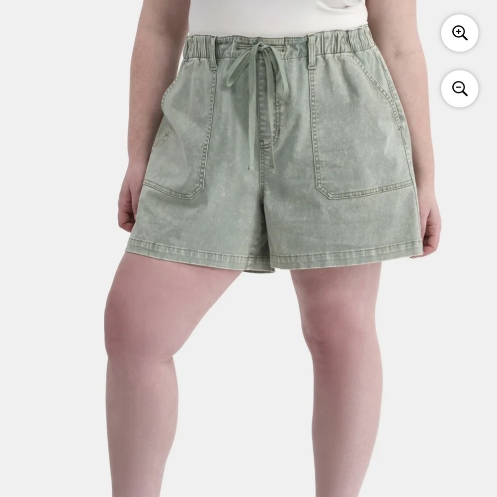 Terra & Sky Women's Plus Size Pull On Denim Shorts, 5" Inseam, - Picture 4 of 6
